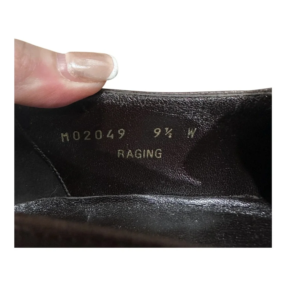 Bruno Magli Raging Men's 9.5 W Brown Leather Slip-On Loafers Made Italy